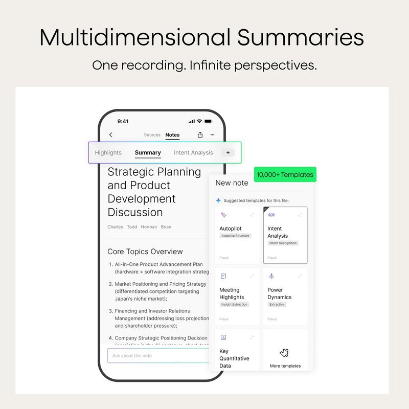 Plaud Note Pro AI Voice Recorder, Transcribe & Summarize with AI Note Taker for Meetings & Calls, Professionals & Teams, Supports 112 Languages, Ultra-Slim, InstantView Display, Case Included, Black
