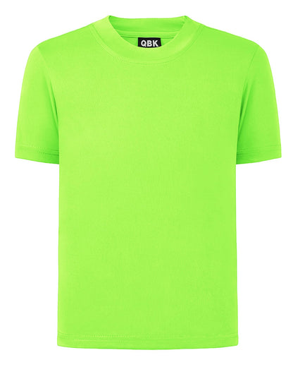 QBK 2T to Youth Neon Shirt Kids UPF 50+ Dry Fit Athletic Short Sleeve Rash Guard T Shirts for Boys Girls Sports Undershirt (Green S)