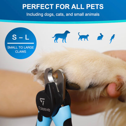 iToleeve LED Dog Nail Clipper with Light, Illuminates Nails or Bloodline for Safe and Easy Trimmers, Extra Sharp for Hard Claws, Quick Sensor, Safety Guard, Avoid Over Cutting Toenail, for Cat & Dog
