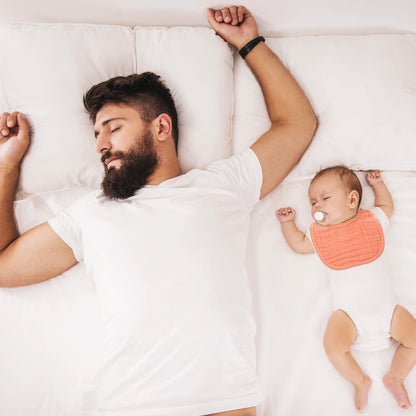 Frienda 6 Pcs Muslin Bibs Burp Cloths for Baby Teething Bandana Bibs 6 Absorbent Layer for Baby Boy Girl Cotton Burping Cloth(Pink Series)