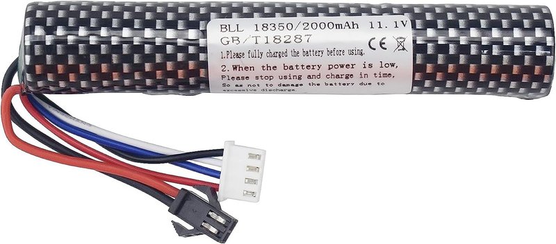 1PCS 3S 11.1V 2000mAh Li ion Battery with SM-2P Plug Connector and USB Charging Cable, Suitable for Airsoft Gel Water Droplet Blaster Air Gun Gel Ball Shock Wave Replacement Battery