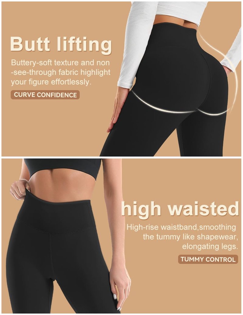 Laite Hebe Fleece Lined Leggings Women - High Waisted Winter Yoga Pants Tummy Control Soft Thermal Warm for Hiking Workout