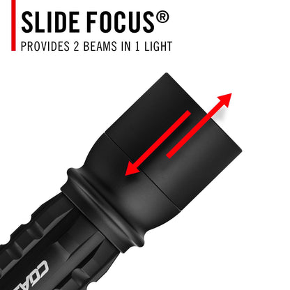 COAST XP11R Rechargeable Dual Power LED Flashlight, 3000 Lumens, Black