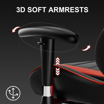 GTRACING Gaming Chair with Footrest, High Back Computer Chair Ergonomic Game Desk Chair Racing Executive Adjustable Swivel Rocker with Headrest and Lumbar Support