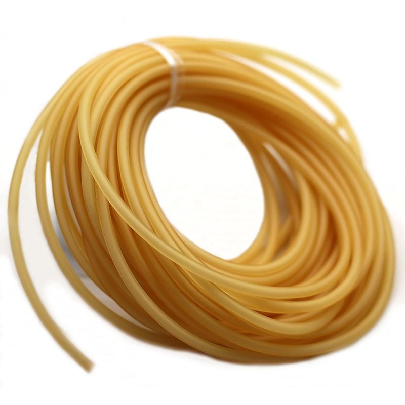 JHONGYA 32.8Ft 1632 Slingshot Rubber Tube 0.063 Inch (1.6mm) Id x 0.126 Inch(3.2mm) Od Natural Latex Rubber Tube for Outdoor Slingshot Hunting Shooting Catapult
