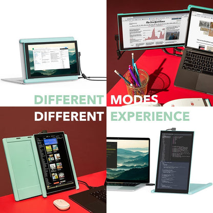 Duex Lite New Mobile Pixels Portable Monitor (2025 Upgraded), 12.5" Full HD IPS Laptop Screen Extender, USB C/HDMI Powered Plug and Play,Windows/Mac/Android/Switch Compatible (Jadeite Green)