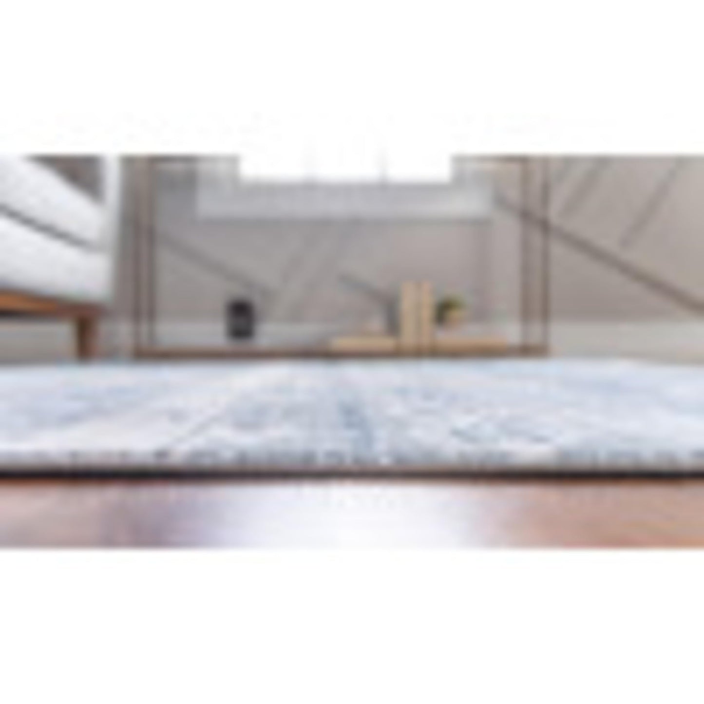 Unique Loom Portland Collection Southwestern Inspired Striped Tone-on-Tone Area Rug (10' 0 x 14' 0 Rectangular, Blue/ Gray)