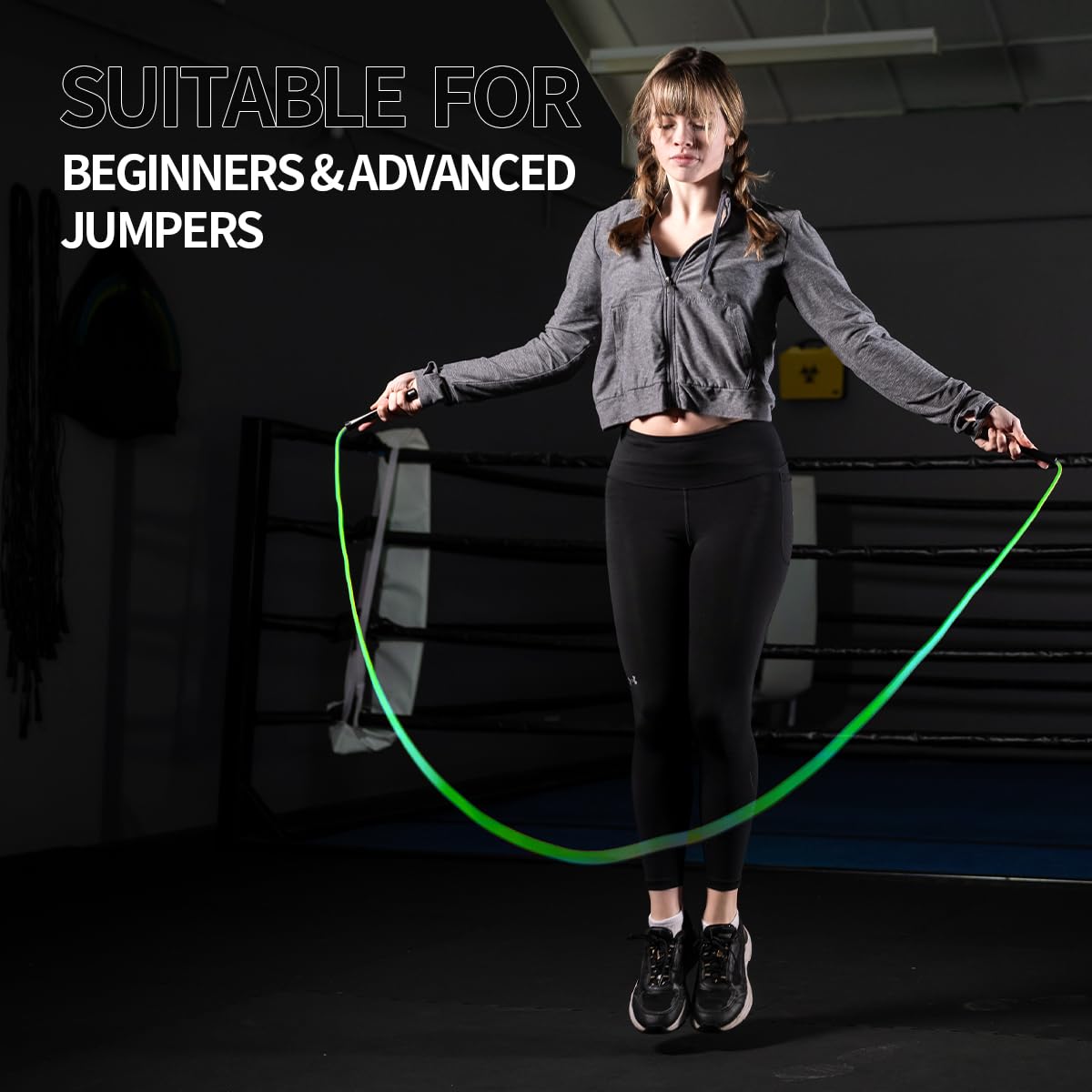 Hererope 6MM PVC Jump Rope for Men & Women Fitness, Speed, Tricks, Cardio Training, Boxing Jump Rope with Unbreakable Handles and Non-Kinking Skipping Rope, Adjustable Jumprope for Indoor Outdoor