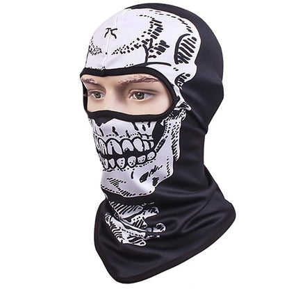 TClian Skull Mask Balaclava Ghost Skeleton Bandana Motorcycle Full Face Mask Military Tactical Airsoft Masks Halloween Mask (Skull-02)