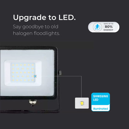 V-TAC LED Floodlight Outdoor 30W Flood Lights Outdoor | 2400 Lumens LED Work Light | Waterproof IP65 | White 6400K LED Flood Lights Outdoor for Garden Patio Driveway and more