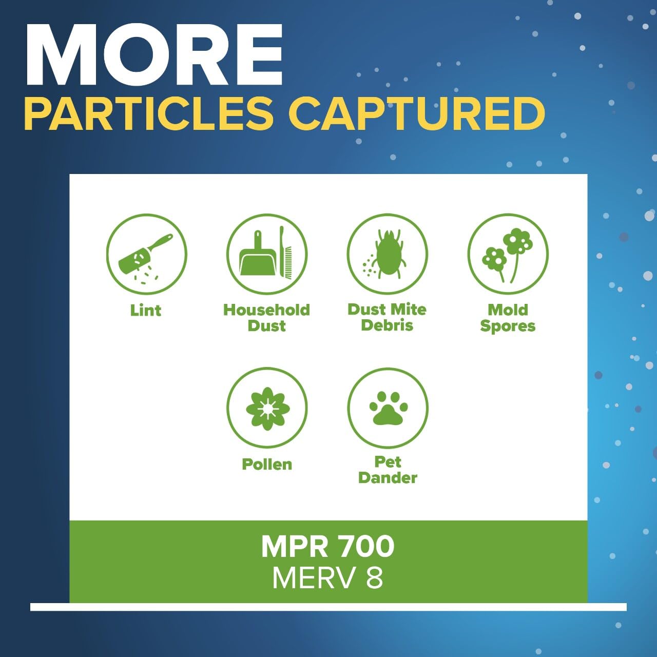 Filtrete 9.5x9.5x1 AC Furnace Air Filter, MERV 8, MPR 700, Tough on Pollen, Easy on Airflow, 3-Month Pleated 1-Inch Electrostatic Air Cleaning Filter, 4-Pack (Actual Size 9.187 x 9.187 x 0.81 in)