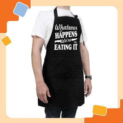 NewEleven Christmas Gift For Men, Dad, Husband, Him - Aprons For Men With Pockets - Funny Gifts For Men, Dad, Husband, Boyfriend, Him, Brother, Uncle - Grill Cooking BBQ Kitchen Chef Apron
