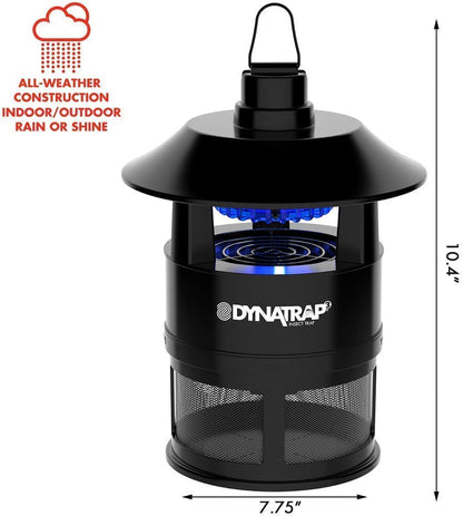 DynaTrap DT160 1/4 Acre Mosquito Trap & Flying Insect Trap – Kills Mosquitoes, Flies, Gnats, Wasps, & Other Flying Insects – Mosquito Zapper & Bug Zapper Outdoor Alternative – Black