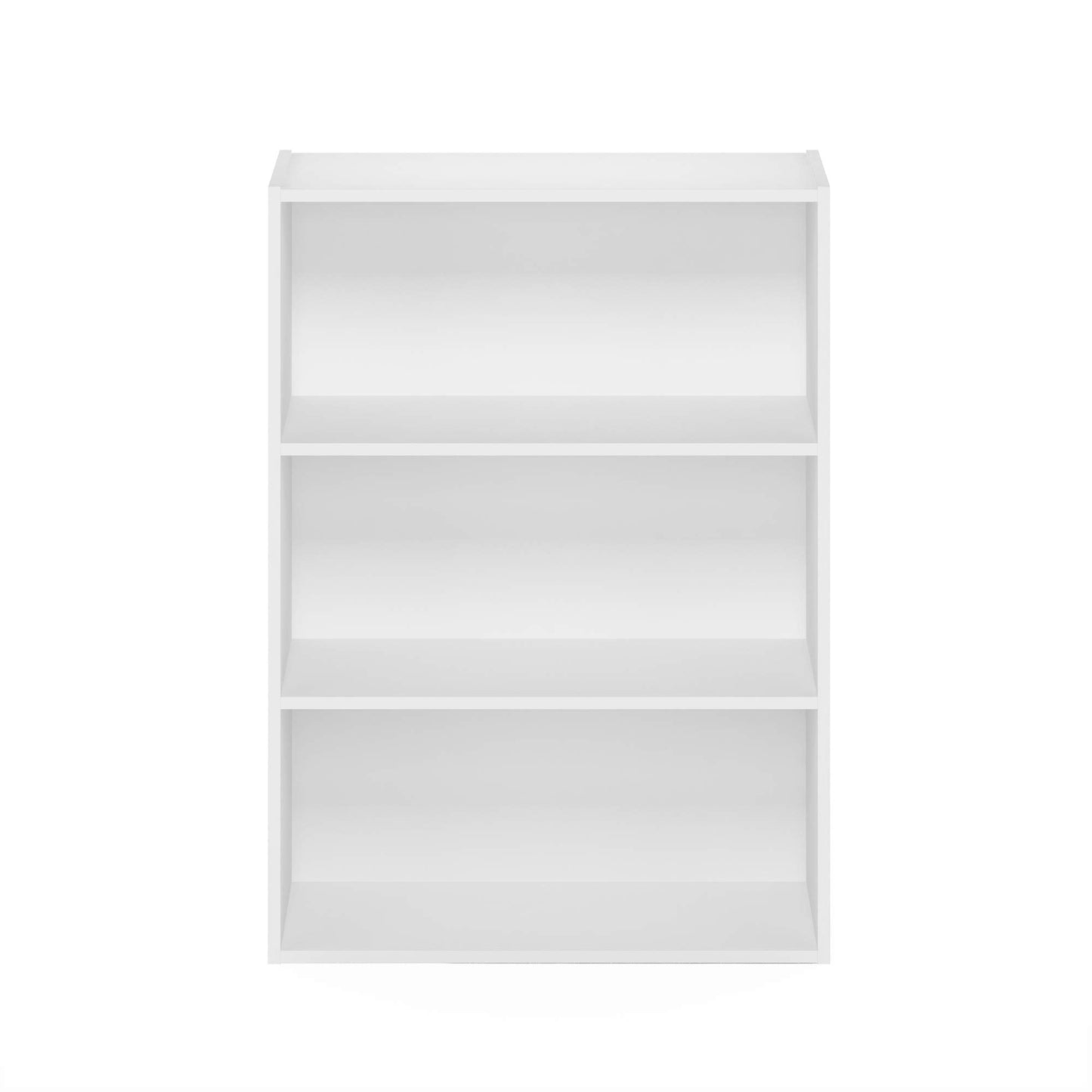 Furinno Pasir 3-Tier Open Shelf Bookcase, Plain White