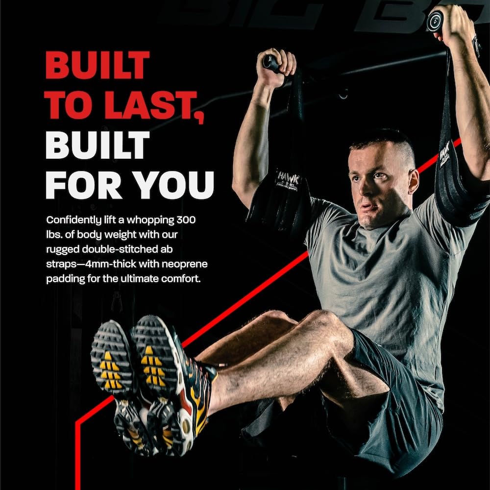 Hawk Sports Black - Lifting Straps Gym - Pull Up Bar Accessories