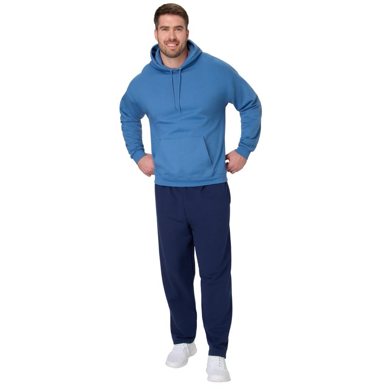 Hanes Men's EcoSmart Open Leg Pant with Pockets, Navy, XL