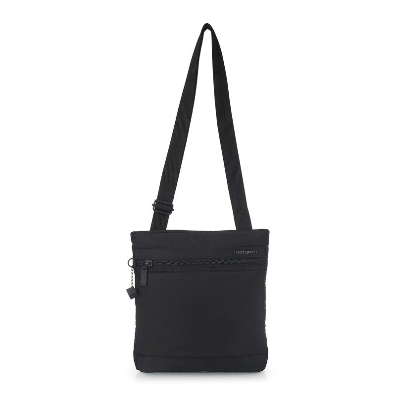 Hedgren LEONCE Crossbody Bag - RFID Protection, Zip Lock, Pen & Slip Pockets, Water-Repellent, 0.92L - Black