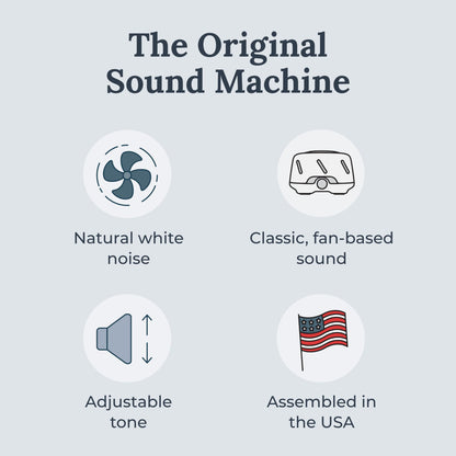 Yogasleep Dohm UNO White Noise Sound Machine (White) with Real Fan Inside for Non-Looping White Noise, for Travel, Office Privacy, Meditation, Sleep Aid for Adults & Baby, Registry Gift