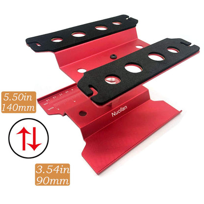 Nuofan RC Car Work Stand Aluminum Repair Workstation 360 Degree Rotation Lift Lower w/Screw Tray for 1/8 1/10 1/12 1/16 Scale Traxxas TRX4 Axial Arrma Redcat Losi RC Crawler Monster Truck Buggy