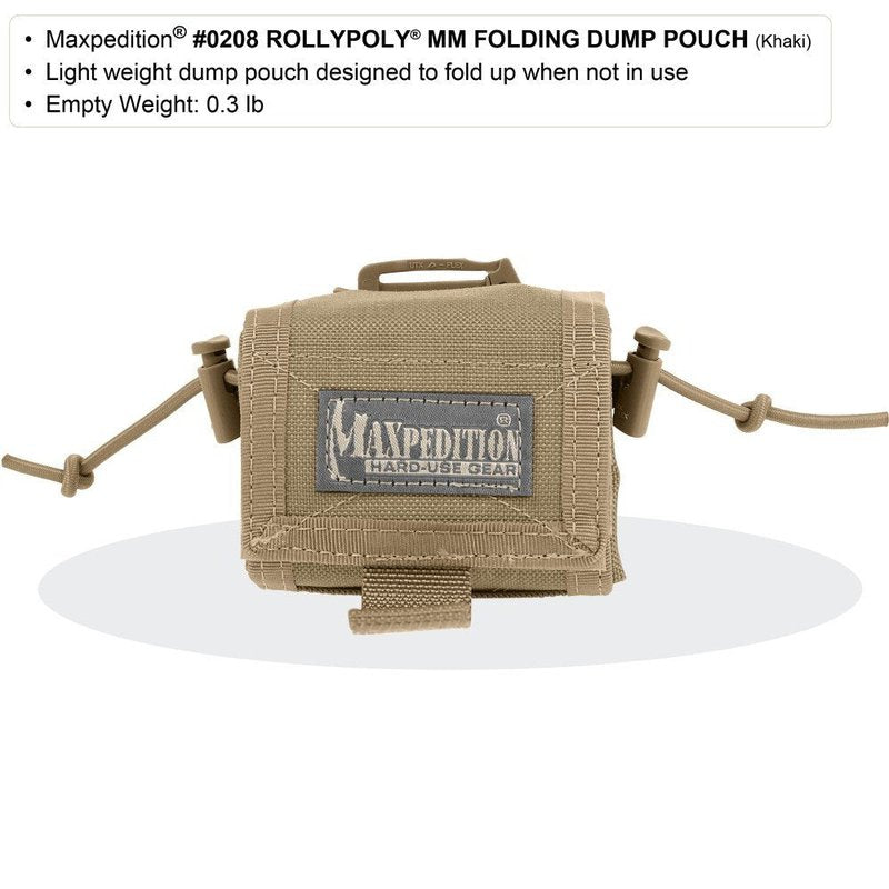 Maxpedition Rollypoly Folding Dump Pouch (Od Green) 6x3x8"
