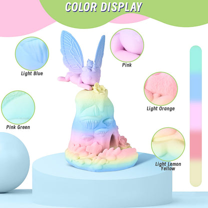 ERYONE 1.75mm PLA Filament, +/-0.03mm, 1kg (2.2lbs)/Spool, Matte Multicoloured PLA, Rainbow Marble