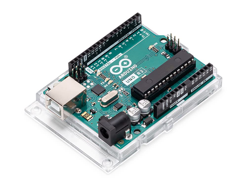 Arduino Uno REV3 [A000066] – ATmega328P Microcontroller, 16MHz, 14 Digital I/O Pins, 6 Analog Inputs, 32KB Flash, USB Connectivity, Compatible with Arduino IDE for DIY Projects and Prototyping