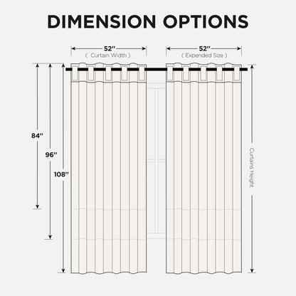 Joydeco Black Blackout Curtains 96 Inches Long, Thermal Insulated Curtains 2 Panels Set for Bedroom, Room Darkening Drapes for Living Room Window (W52 x L96 Inch, Black)