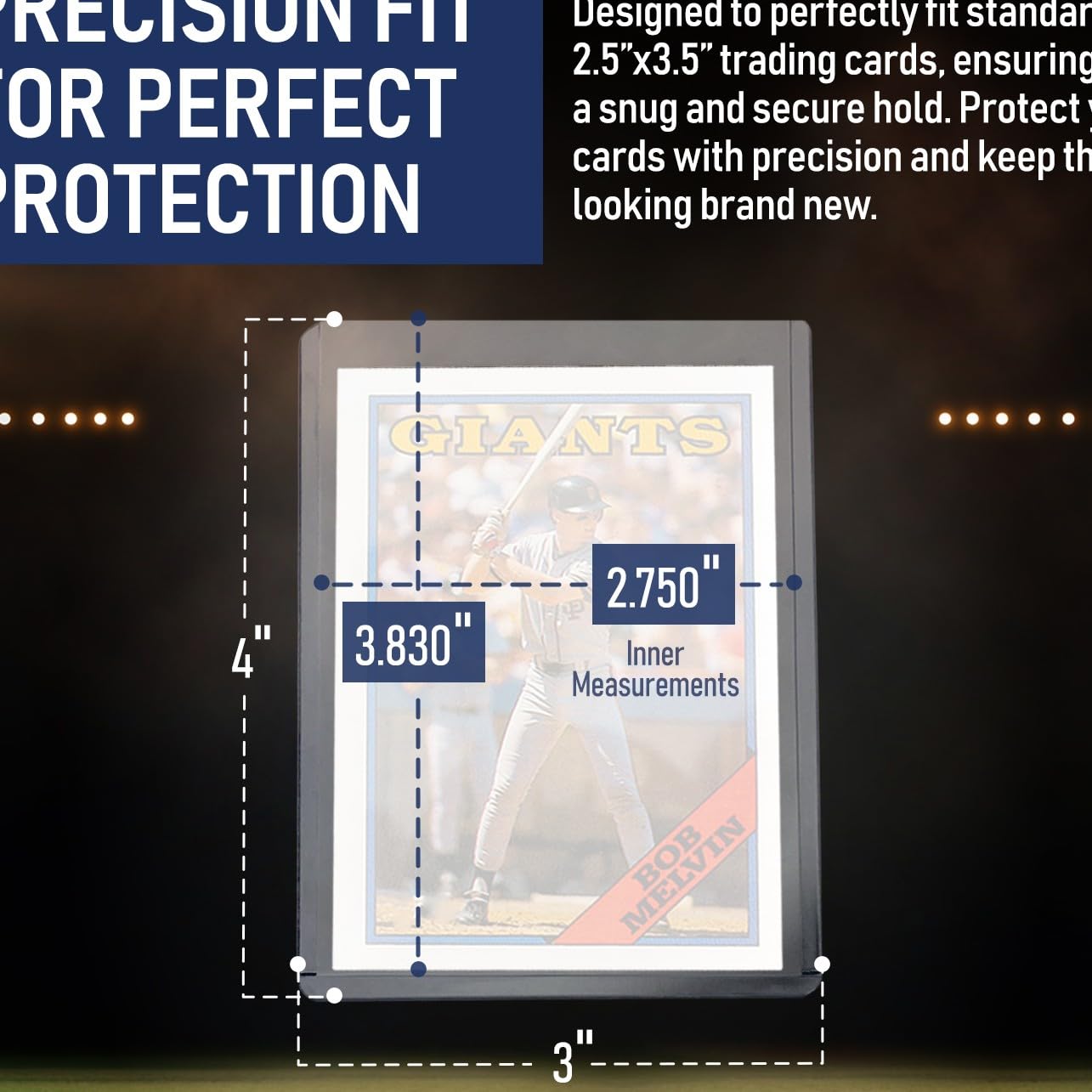 Premium Seamless 20PT - 360PT Thick Top Loaders for Cards | Top Loader Card Holder, Baseball Card Sleeves Hard Plastic, Hard Trading Cards Sleeves, TCG Sports Sleeve Hards, Toploader Clear Plastic.