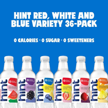 Hint Bottled Water, Best Sellers Variety Pack Bundle - Purified Flavored Water with Zero Calories, Sugar Free, Natural Flavors - 16 Fl Oz (Pack of 36)