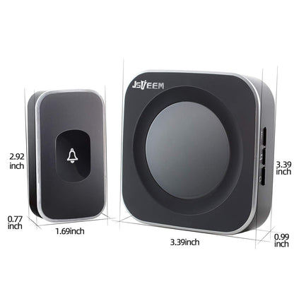 Wireless Doorbell 1200Ft Door Bells for Home with Flashing Light Hearing Impaired Door bell 1 Battery Button & 3 Plug in Receivers for Home Classroom Room Office