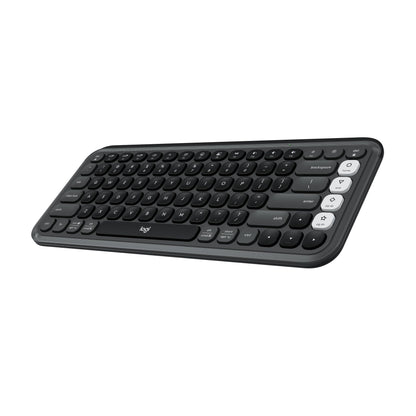 Logitech POP ICON Keys Wireless Bluetooth Keyboard, Comfortable Typing, Programmable Keys, Easy-Switch Between up to 3 Devices, for Laptop, Tablet, PC – Rose and Off-White