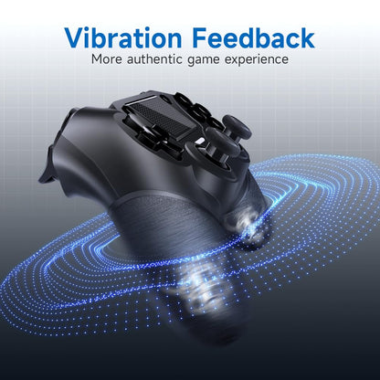 AceGamer 2 Pack for PS4 Controller, Wireless Controllers for PS4/Pro/Slim/PC, with Non-Slip Grip of Both Sides and 2 USB-C Cable! (Midnight Black * 2)