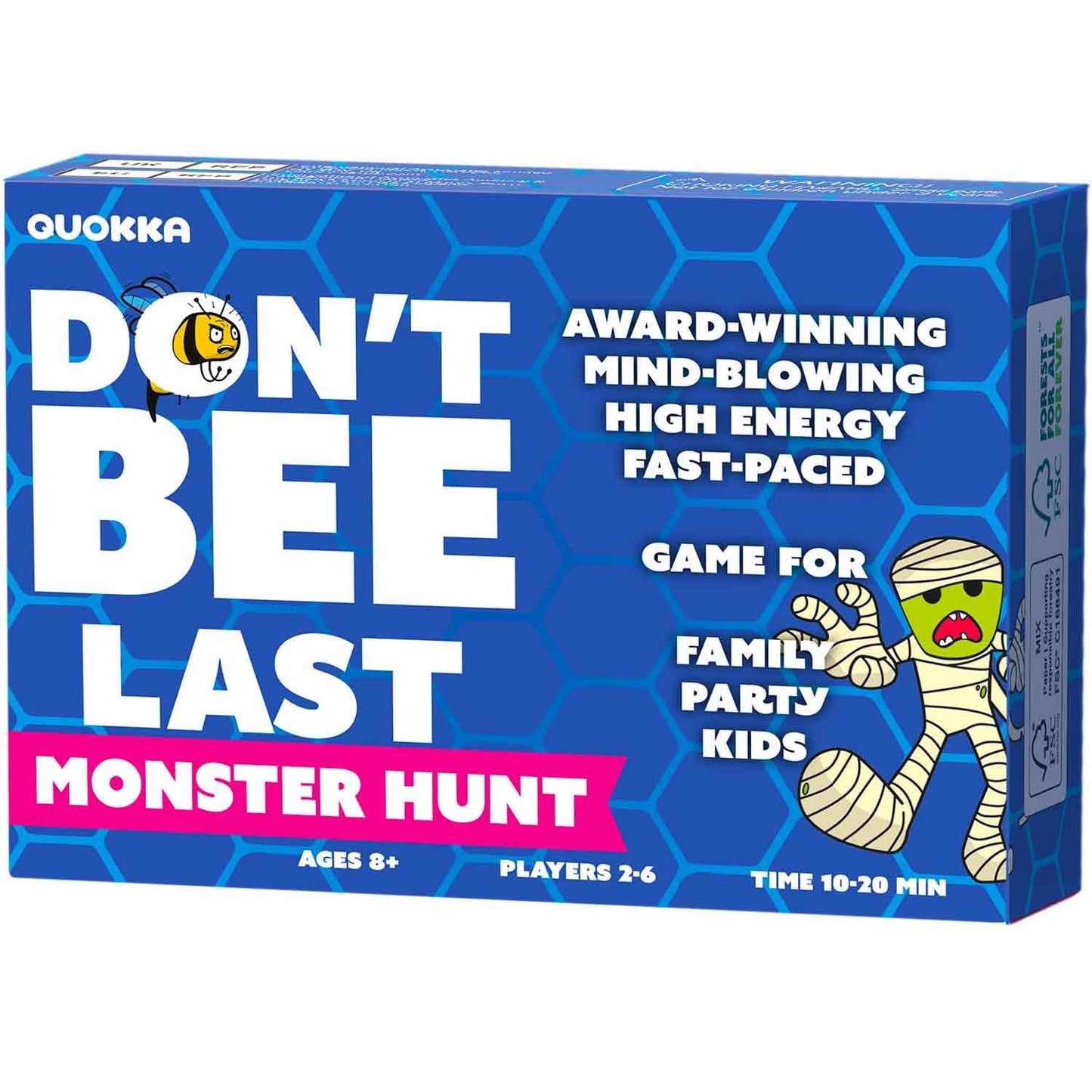 QUOKKA Family Games for Adults and Kids - Guess-in-Seconds Fun Slap Card Game for 2-6 Players - Hilarious Board Game for Family Night Ages 8+, Monster Challenges Halloween Party Edition