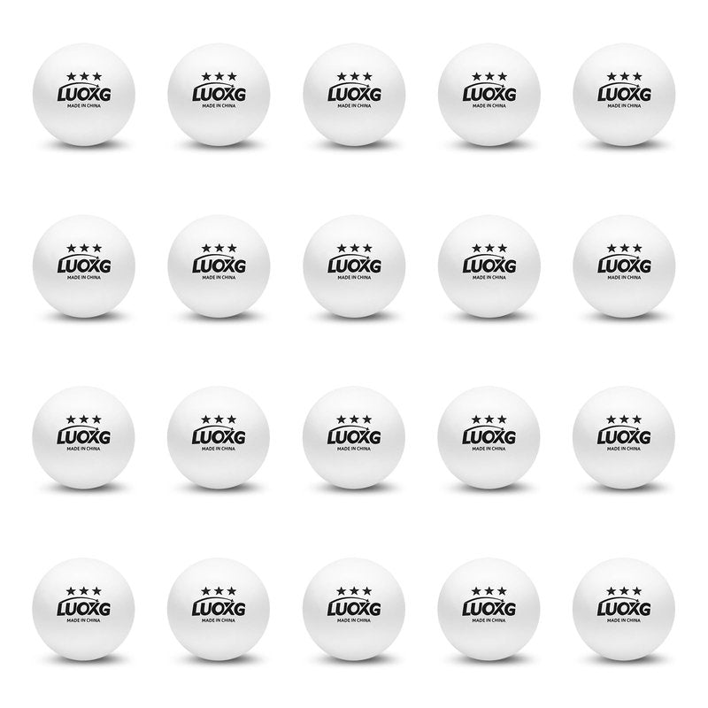 LUOXG Ping Pong Balls, Ping Pong Balls 20 Pack, White Table Tennis Balls, 3 Star Table Tennis Balls, Suitable for Beginners and Professionals