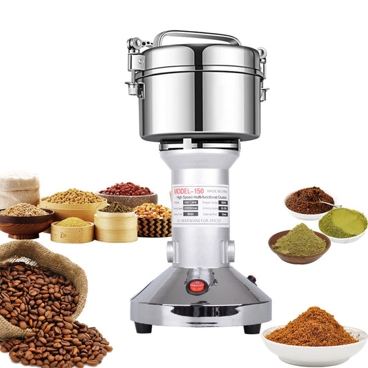 Grain Mill 150g High Speed Food Electric Stainless Steel Grinder Mill Seeds Flour Nut Pill Wheat Corn Herbs Spices & Seasonings Grinder Dry Grain Powder Machine