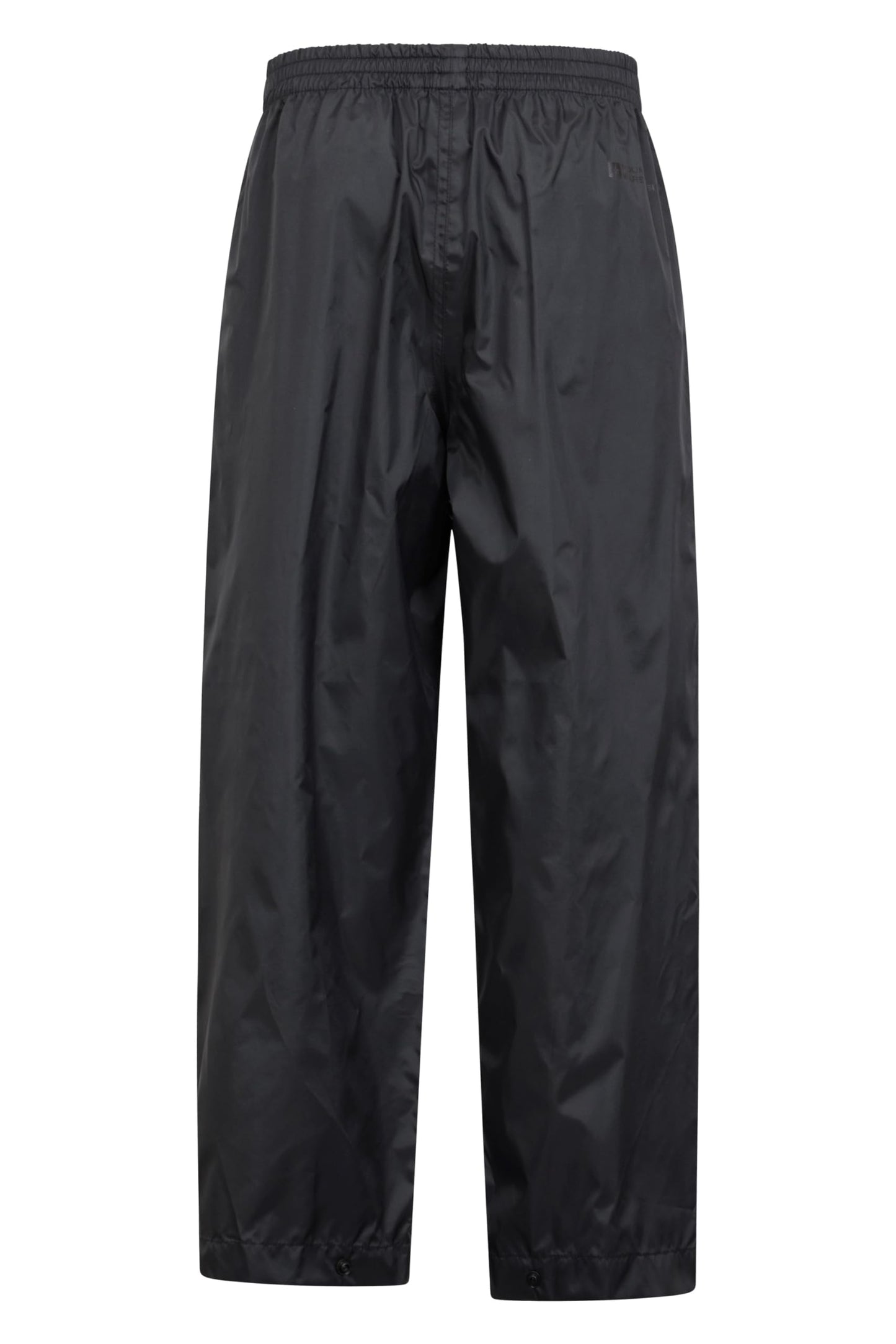 Mountain Warehouse Pakka Kids Waterproof Over Trousers - Taped Seams Rain Pants, Lightweight, Rip-Stop, Packaway Bag - for Autumn Winter, Walking, Travelling Black Kids Size 11-12 Years