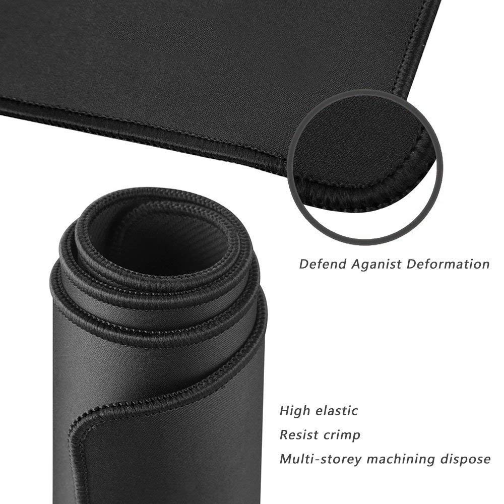 YEBMoo Extended Gaming Mouse Pad Extra Large 600x300x3 mm Water Resistant Mice Mat with Non-Slip Base for PC Computer Laptop (60x30 Black001)