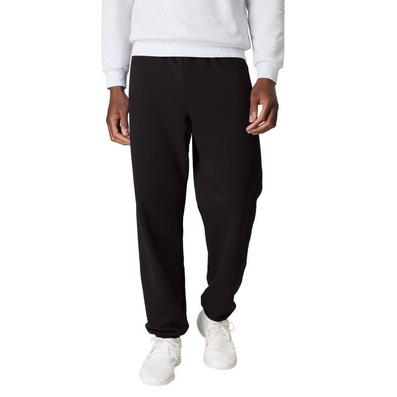 Hanes Men's EcoSmart Non-Pocket Sweatpant, Black, Large