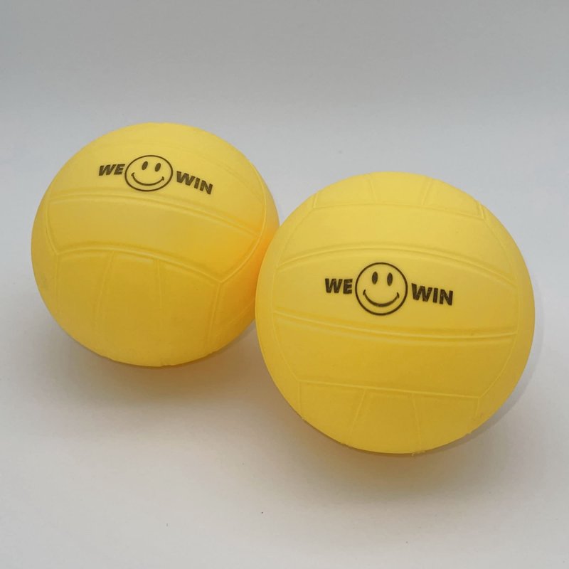 Aolowewin 3-Pack Spike Replacement Balls | Roundnet Game Extra Balls | Strong Bounce Ball | 3.5inch Yellow Soft Rubber Ball | Water Pool Lawn Beach Volleyball (3)