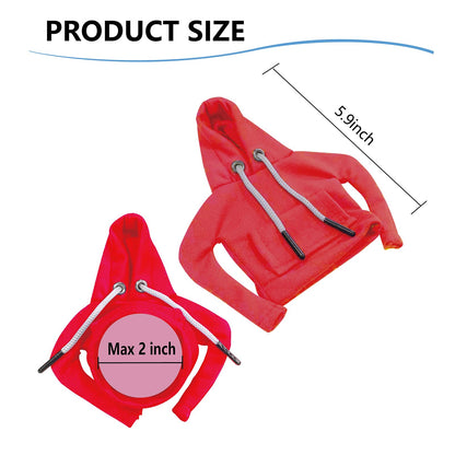 ECDREAM 2Pcs Gear Shift Hoodie,Car Shift Knob Hoodie,Funny Car Gear Shift Cover,Automotive Interior Accessories and Decorations（Blue and Red）