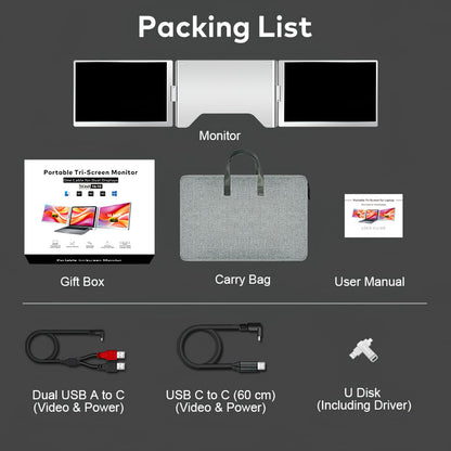 15.6inch Portable Monitor,1080P USB-C HDMI Second External Monitor for Laptop,PC,Mac Phone,PS,Xbox,Swich,IPS Ultra-Thin Zero Frame Gaming Display/Premium Smart Cover