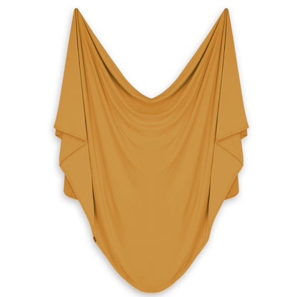 K E L O R Luxury Cooling Travel Blanket - Stretchy, Lightweight Soft & Breathable Shawl Wraps for Women | Easy-Care, Perfect for Travel, Airplane Blanket or Women Shawl(Golden, Single-Sided)