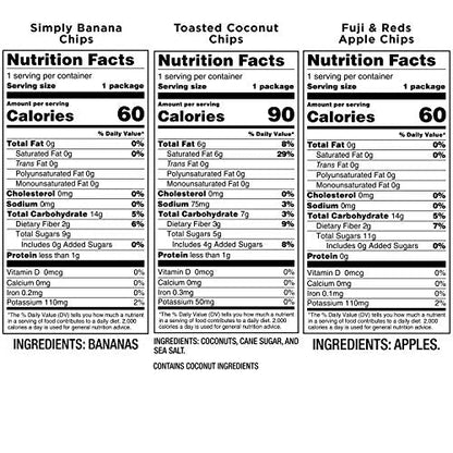 Bare Baked Crunchy, Fruit Variety Pack, 0.53 Ounce (Pack of 16)