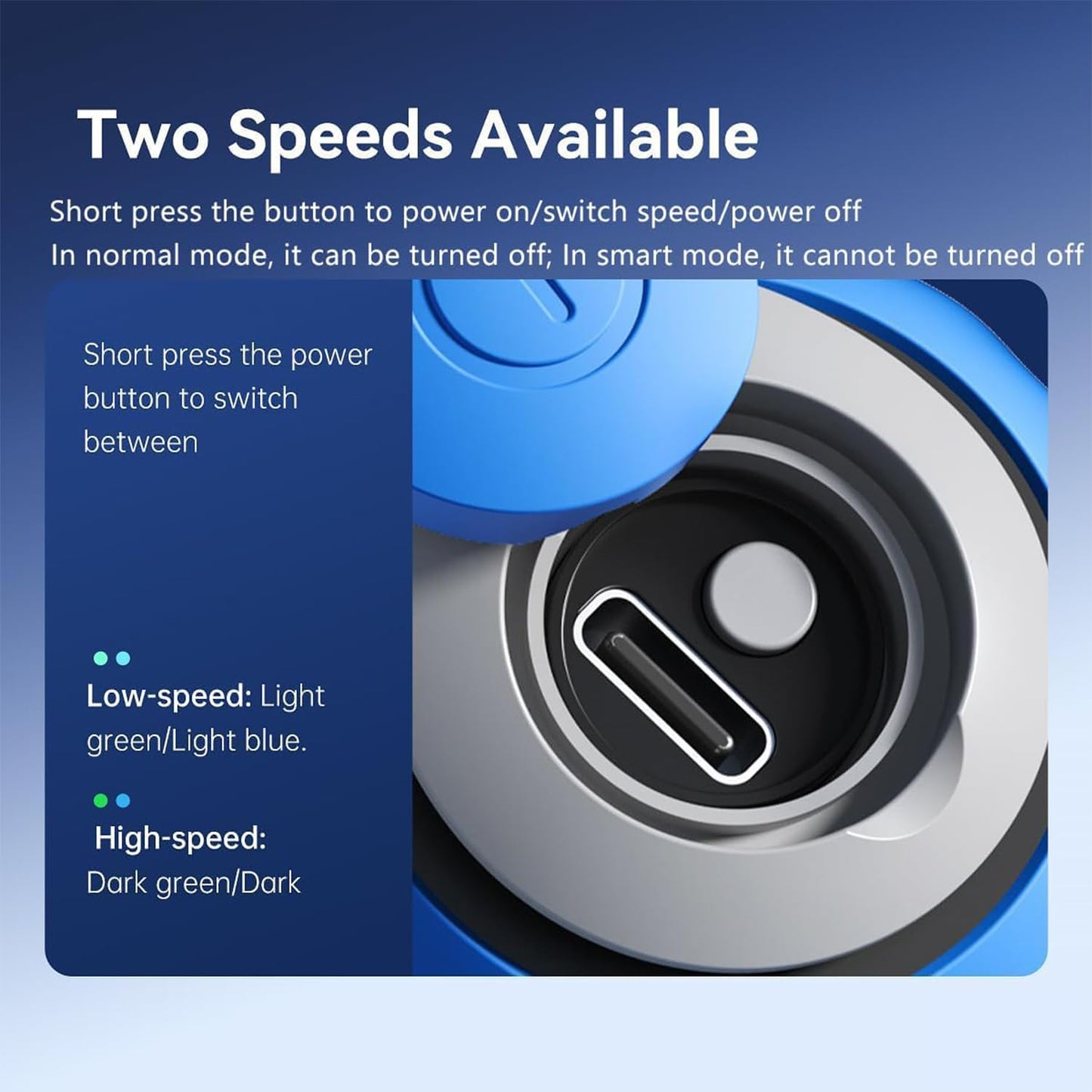 FXBUAF Speedy Tail 2.0, Automatic Moving Cat Toy Ball with Tail, Smart Interactive Cat Toy Ball, Two Speed Adjustment(Orange + Blue)