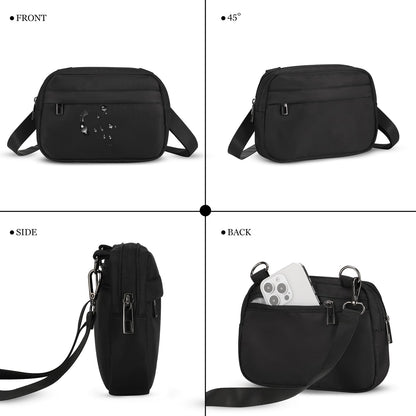 MAXTOP Small Crossbody Bags for Women Men Cellphone Belt Bag Purse Fanny Pack with Adjustable Strap Black Sling Bag for Traveling Casual Festival Gifts