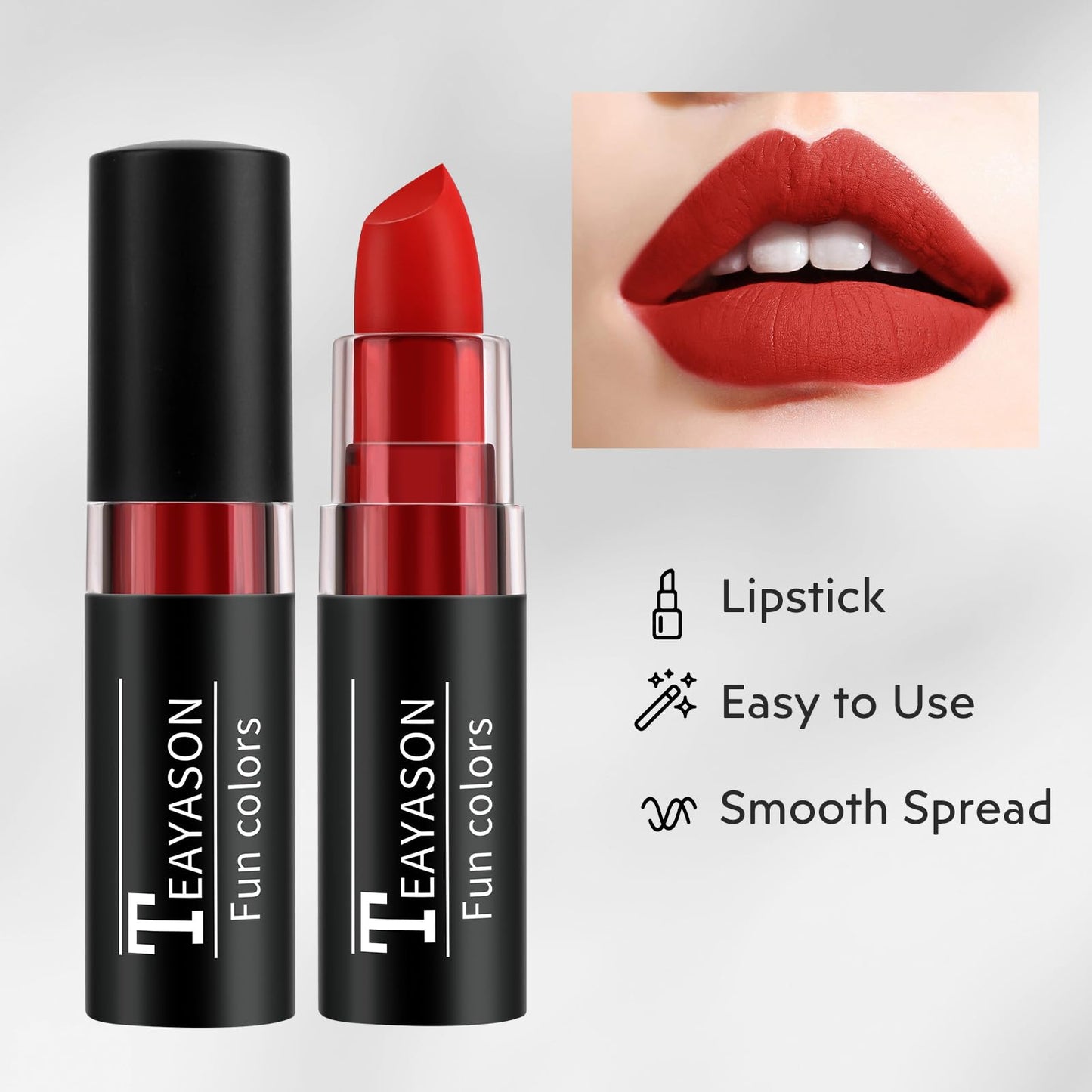 FIVEFULU Black and White Face Paint Halloween Makeup Kit, Matte Lipstick Set Eye Black Stick, Body Paint Face White Foundation Makeup for Halloween Zombie Clown Vampire Skeleton Skull Joker