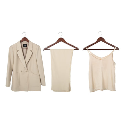 Amazon Basics Durable Wooden Suit Clothes Hangers - Cherry, 20-Pack