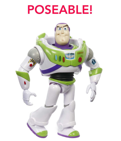 Mattel Disney Pixar Buzz Lightyear Large Action Figure 12 in Scale Highly Posable Authentic Detail, Toy Story Space Movie Collectable, Ages 3 Years & Up, HFY27