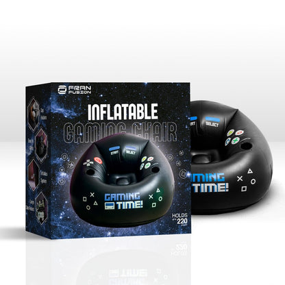 Inflatable Gaming Chair for Kids & Teens with Cup Holders and Side Pocket - This Air Gaming Bean Bag Chairs for Kids is The Perfect Furniture for Gamer Room Decor - Perfect Gaming Stuff for Boys 4-12