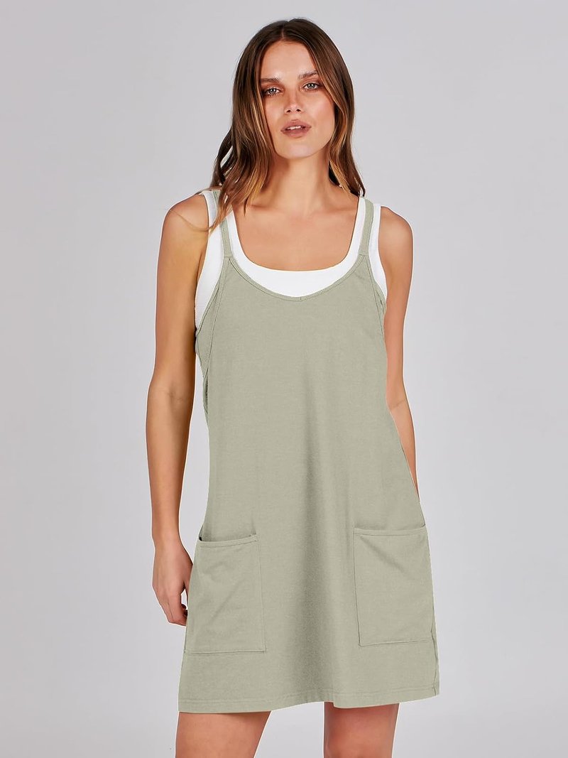 Women’s Athletic Tennis Dress - Summer Workout Mini Romper with Built-In Shorts | Travel & Vacation Ready